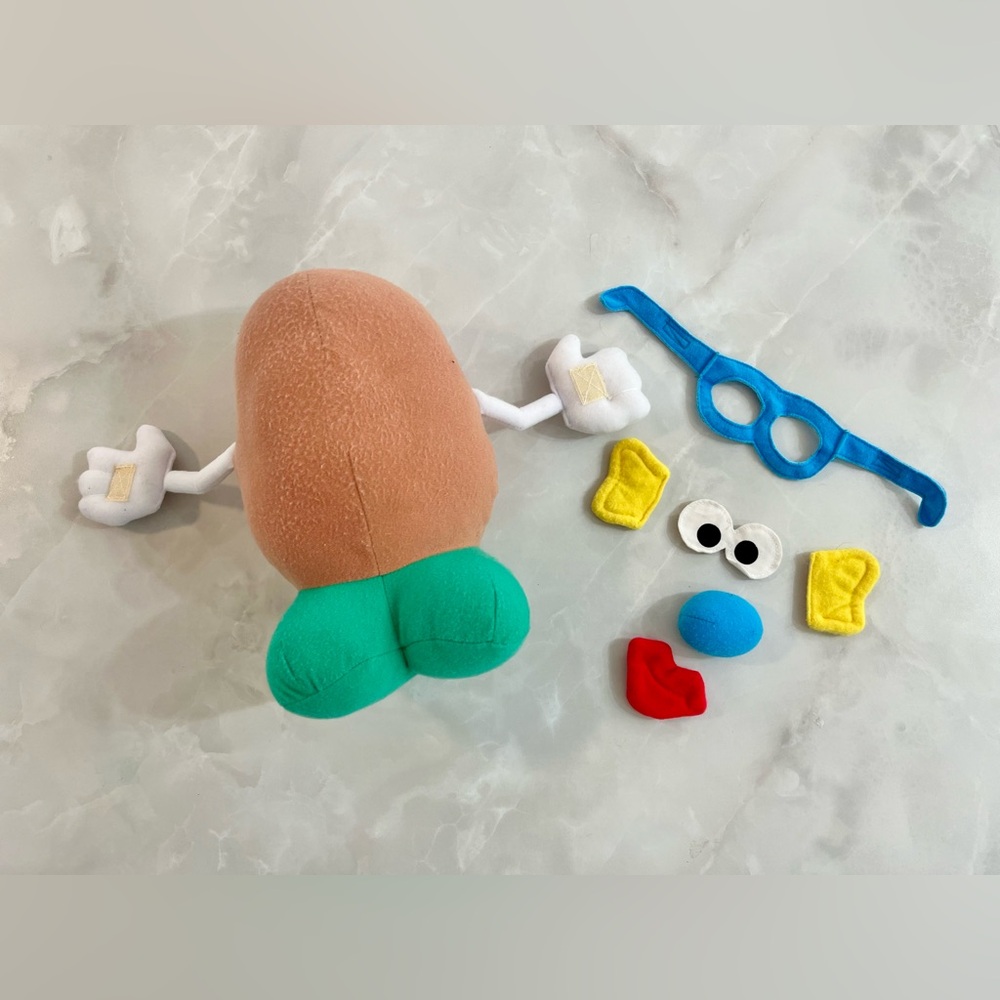 Vintage 1991 Playskool Mr. Mrs. Potato Head Plush 10" 6 Accessories Changeable